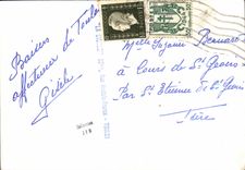 VINTAGE POSTCARD Boat War Building of Strasbourg line