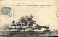VINTAGE POSTCARD Bateau War Armours D squadron Suffren Vaisseua admiral