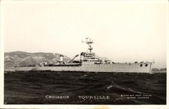 VINTAGE POSTCARD Boat War Tourville Cruiser