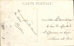 VINTAGE POSTCARD Boat War Verniaud Cuiraasse French of 1st rank by heavy sea