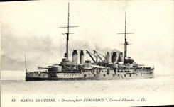 VINTAGE POSTCARD Bateau War Dreadnoughts Verniaud Armours D squadron