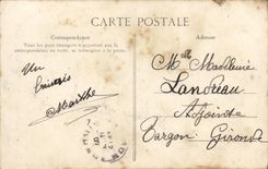 VINTAGE POSTCARD Bateau Bordeaux War Armours Truth after its launching May 28th  1907