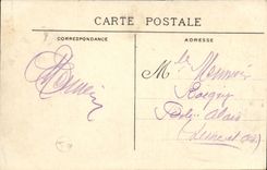 VINTAGE POSTCARD Bateau War going launching of the Verite armor the truth has quay