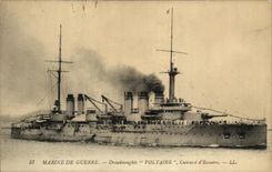 VINTAGE POSTCARD Bateau War Dreadnoughts Voltaire Armours D squadron