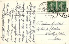 VINTAGE POSTCARD Bateau War Dreadnoughts Voltaire Armours D squadron aturbines