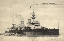 VINTAGE POSTCARD Bateau War the Gallic one Armours D squadron