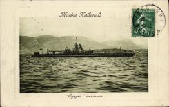 VINTAGE POSTCARD Boat War Submarine Stork