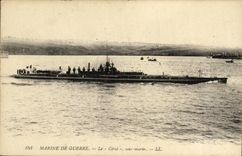VINTAGE POSTCARD Boat War Circe submarine