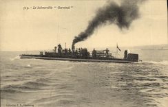 VINTAGE POSTCARD Boat War the Germinal submarine