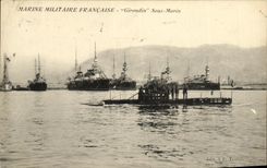 VINTAGE POSTCARD Boat War Of Gironde submarine