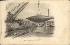 VINTAGE POSTCARD Boat War Submarine Goubet