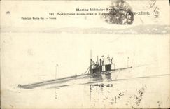 VINTAGE POSTCARD Boat War electric Destroyer submarine Gustave ZEde