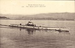 VINTAGE POSTCARD Boat War Submarine Leon Mignot