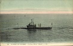 VINTAGE POSTCARD Boat War Submarine Otary