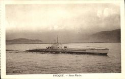 VINTAGE POSTCARD Boat War Seal submarine