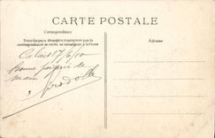 VINTAGE POSTCARD Boat War Catastrophe of Pluviose Arrived of Pluviose in the channel of the Wearing of Calais