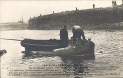 VINTAGE POSTCARD Boat War Loss of Pluviose