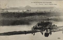 VINTAGE POSTCARD Boat War Catastrophe of Pluviose Pluviose in Pas de Calais Submarine
