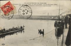 VINTAGE POSTCARD Boat War Catastrophe of Pluviose Transport D a stray corpse of L