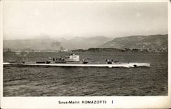 VINTAGE POSTCARD Boat War Romazotti Submarine