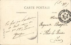 VINTAGE POSTCARD Boat War Trawl net on the Saone Building sites Schneider Co submarine SC2 before its launching Submarine