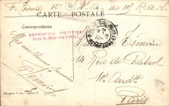 VINTAGE POSTCARD Boat War Establishments Schneider Co Building sites of Trawl net on the Saone submarine SC1 Submarine