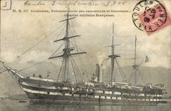CPA Bateau Couronne Vaisseau ecole des canonniers et timoniers 