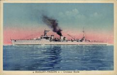 VINTAGE POSTCARD Boat War Duguay Trouin Cruiser school