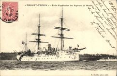 VINTAGE POSTCARD Boat War Duguay TRouin School D application of the candidates of Navy