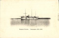 VINTAGE POSTCARD Boat War Duguay Trouin Marketing year 1905 1906