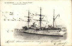 VINTAGE POSTCARD Boat War Duguay Trouin vessel French school La Rochelle