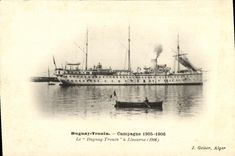 VINTAGE POSTCARD Bateau War Duguay Trouin has Leghorn 1906