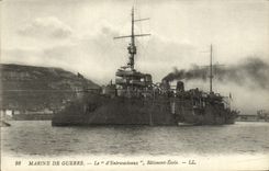 VINTAGE POSTCARD Boat War D Entrecasteaux Building School