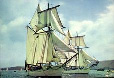 CPM Bateau L etoile et la Belle Poule voguant toutes voiles au vent