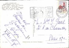 CPM Bateau Saint Malo Cite corsaire Bassin Vauban devant les remparts Le trois mats Gorch Fock Barque ecole de la marine