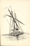 VINTAGE POSTCARD Trireme Boat