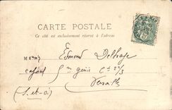 VINTAGE POSTCARD Boat Sailors the post office with cabbages in squadron