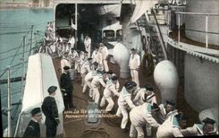 VINTAGE POSTCARD Bateau the life of the sailor Operates casbestan