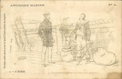 VINTAGE POSTCARD Bateau War has Incredible edge Publicite Shoes Troyes Rue of the republic