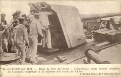 VINTAGE POSTCARD Boat War of 1914 In the North Sea L crew D an English gun of 6 inches