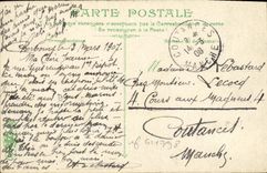 VINTAGE POSTCARD Boat life of the sailor Exercise of pointing