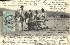 VINTAGE POSTCARD Bateau War Part of campgane of 65mm charge