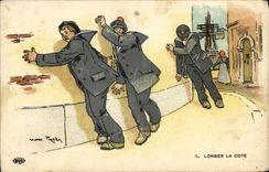 VINTAGE POSTCARD Boat To skirt the dimension