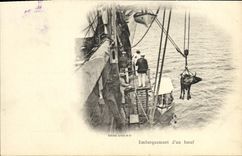 VINTAGE POSTCARD Boat Loading D an ox