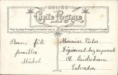 CPA Fantaisie Femme Lettre R 