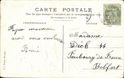 VINTAGE POSTCARD Fantasy Flowers naked Children Good festival Angels