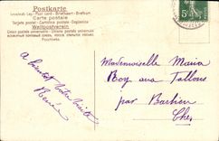 VINTAGE POSTCARD Fantaisie Flowers Child Clover Horseshoe Cochon