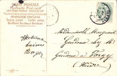 CPA Fantaisie Fleurs Colombe Trefle