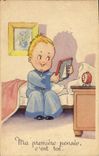 VINTAGE POSTCARD Fantaisie Child My first thought C is you