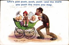 VINTAGE POSTCARD Fantasy Children Pousette